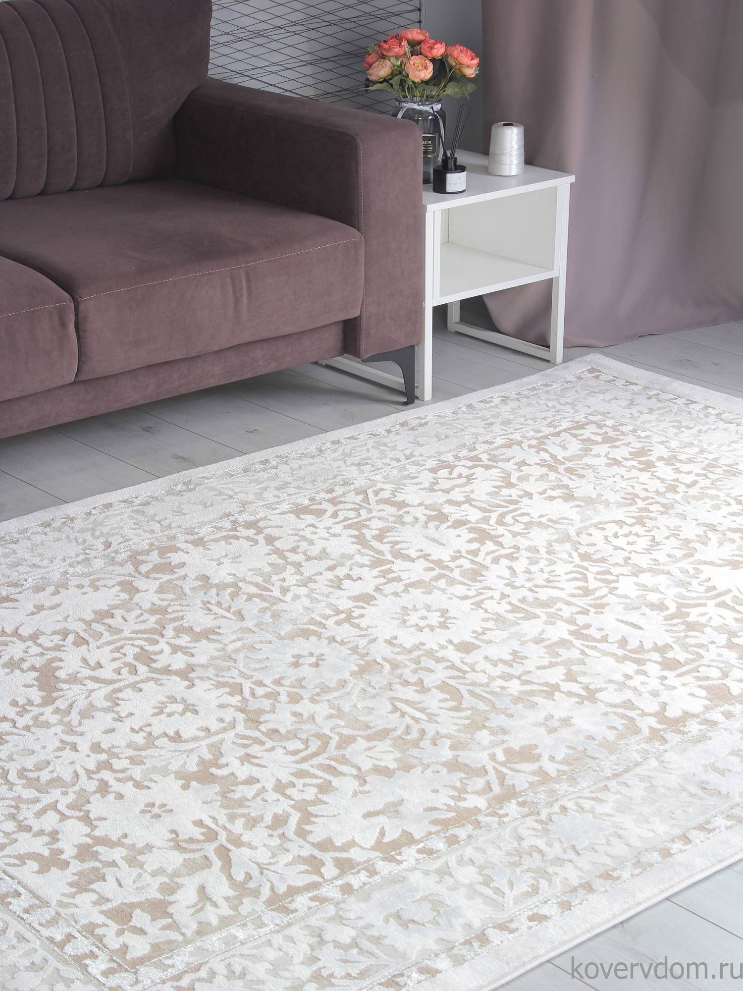 Ковер AMELI 9256A S.BEIGE / P.WHITE