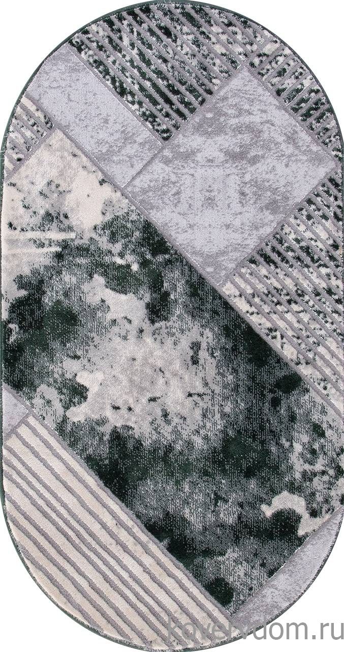 Ковер MARDAN 5024A COKEN D.GREY / GREEN Овал