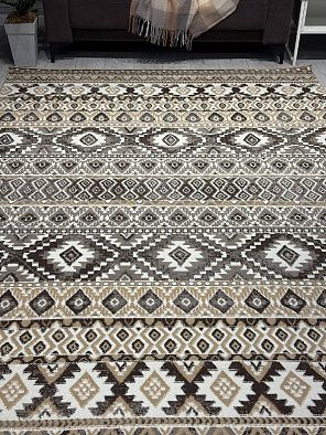 Ковер PRAGA 06050A BROWN / TOZ GRI