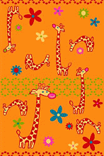 Ковер в спальню детский FUNKY-A GIRAFFE a apricot