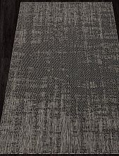 Пушистый овальный ковер-циновка KAIR S131 BLACK-GRAY