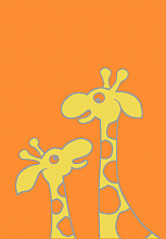 Детский ковер с жирафом Жирафики оранж 3231-86