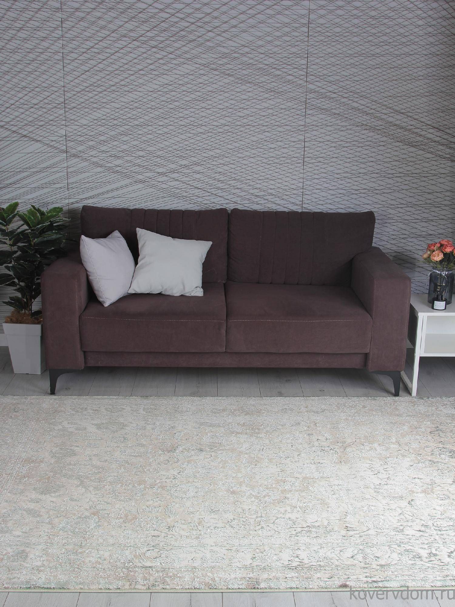 Ковер LILY 8504A S.WHITE / P.GREEN