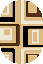 Ковер COMFORT SHAGGY 2 s618 BEIGE-BLACK Овал