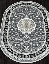 Однотонный ковер MIRAY O1467 090 BLACK Овал