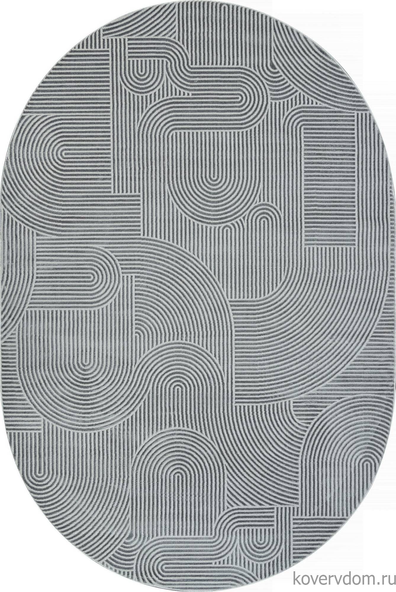 Ковер SIROCCO E508AQ D.GREY / GREY Овал
