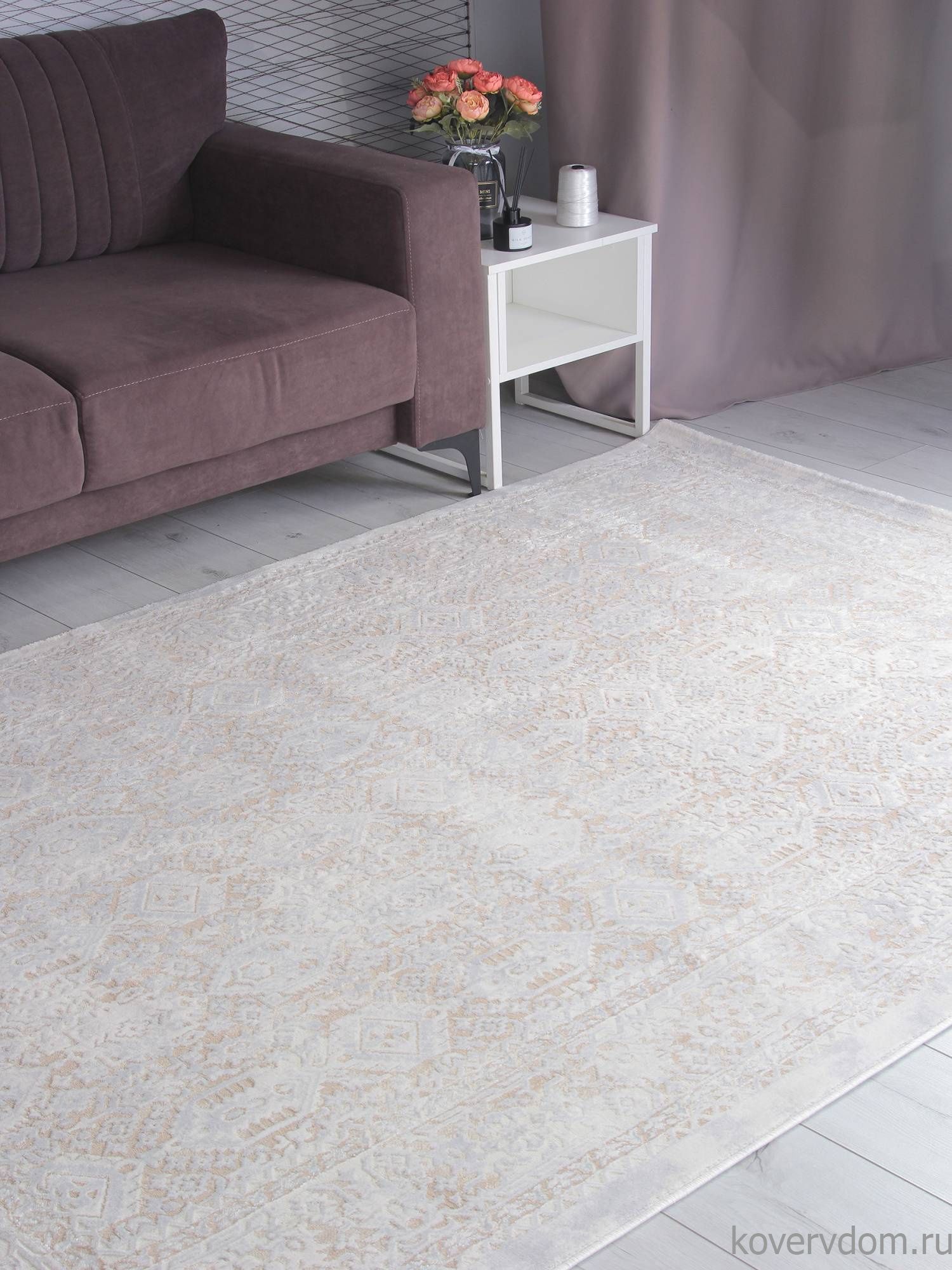 Ковер AMELI 9255A S.BEIGE / P.WHITE