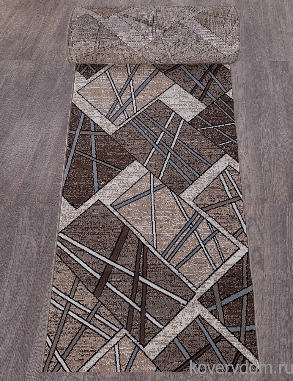 Ковровая дорожка SIERRA D487 BEIGE-BROWN 2