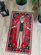 Оранжевый круглый ковер Большой Лебовски-2 XS size