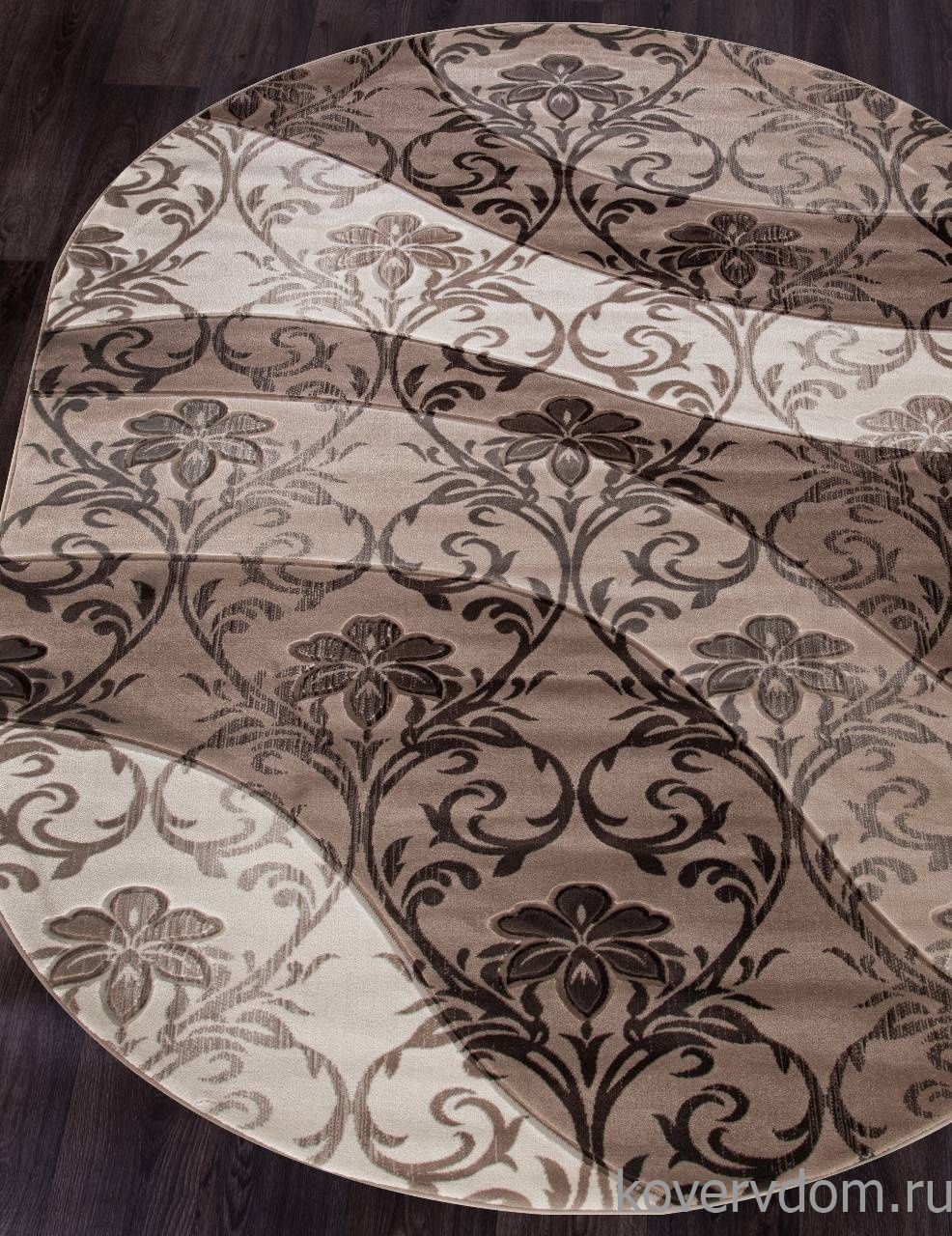 Ковер MEGA CARVING D268 BEIGE Овал